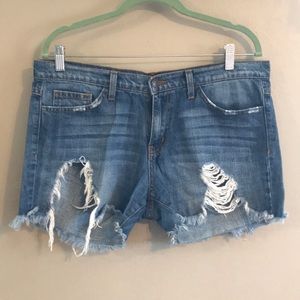 Flying Monkey - distressed jean shorts